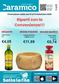 Volantino Caramico Pagina 1: Pan Carre' Mulino Bianco €0,74, Olio di oliva Desantis €4,05
