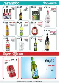 Volantino Caramico Pagina 26: Beck's birra €1,89, William Lawson's whisky €7,45