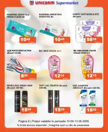 Catalog Unicarm Pagină 10: Pampers servetele sensitive €10,45, Pampers servetele fresh clean €10,45