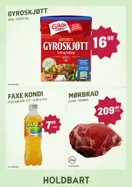 Holdbart kundeavis Side 2: MØRBRAD €209,90, FAXE KONDI €7,90