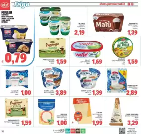 Volantino Eté Pagina 10: Santa Lucia Mozzarella €2,89, Birachi Cento Bonta' Grattugiato €1,00