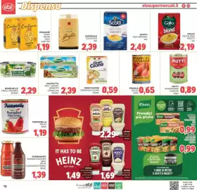 Volantino Eté Pagina 18: Agromonte passata ciliegino €1,39, Fontanella pomodori pelati interi €1,19