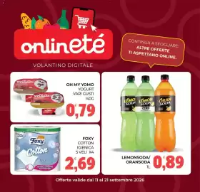 Volantino Eté Pagina 25: Lemonsoda/Oransoda €0,89, Foxy Cotton Igiene €2,69