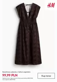 H&M gazetka tydzień 37 Strona 10: Bawełniana sukienka z haftem angielskim H & M €99,99