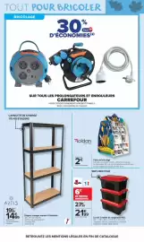 Catalogue Carrefour Market page 13: ARTIS Étagère charges lourdes 4 tablettes €14,99, Roldan Foire au bricolage €2,00