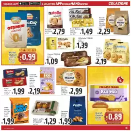 Volantino Paghi Poco Pagina 13: Frolle Ripline MULINO BIANCO €2,19, Cornetti Farciti MISURA €2,99
