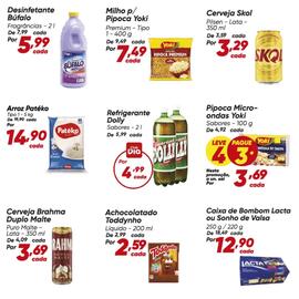 Tabloide Dia Página 8: Brahma - cerveja duplo malte €3,69, Yoki - milho p/ pipoca €7,49