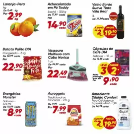 Tabloide Dia Página 4: Comfort - amaciante diluido €21,90, Monster - energético €8,99