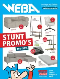 Weba folder Pagina 1: Opbergrek €39,90, Switch hoeksalon €499,00