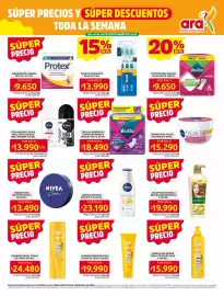 Catálogo Ara semana 37 Página 11: Nosotras - protectores diarios €9.650,00, Sedal - shampoo toque de seda €24.480,00