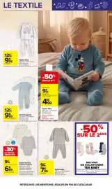 Catalogue Carrefour | LES BABYDAYS page 27: Tex BABY Pyjama bébé €7,99, Bodies fantaisie manches longues €6,99