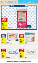 Catalogue Carrefour | LES BABYDAYS page 8: HUGGIES Lingettes bébé €1,99, Pampers Lingettes Sensitive €4,74