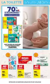 Catalogue Carrefour | LES BABYDAYS page 9: HUGGIES Couches et Culottes €23,03, CARRYBOO Couches €9,21