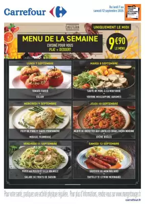 Carrefour | MENU DE LA SEMAINE (valable jusqu'au 12-09)