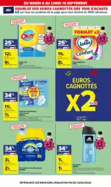 Catalogue Carrefour page 13: ADIDAS Gel douche €1,18, LOTUS Papier hygiénique Confort €8,99