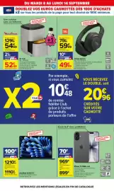 Catalogue Carrefour page 16: Moulinex Air fryer €52,49, MacBook Air M5 €1.110,00