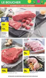 Catalogue Carrefour page 32: Le Porc Français €5,99, Lapin entier sous fourreau €9,99