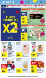 Catalogue Carrefour page 48: LES FERMIERS DE LOUÉ Poulet fermier Label Rouge I.G.P. €6,15, LOUE Escalopes de dinde €16,00