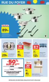 Catalogue Carrefour page 76: HOME Gamme pâtisserie €6,99, HOME Lot de 3 plats à four €29,99