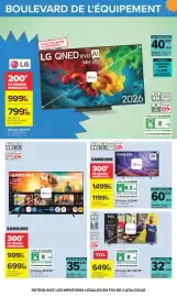 Catalogue Carrefour page 85: SAMSUNG Téléviseur QLED 4K €699,99, LG QNED evo AI Mini LED €799,99