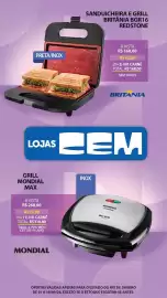 Folheto Lojas Cem Página 103: Sanduicheira e grill britânia bgr16 redstone €168,00