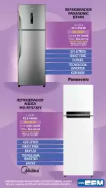 Folheto Lojas Cem Página 47: Refrigerador panasonic bt44x €3.478,00, Refrigerador midea md-rt572ev €3.498,00