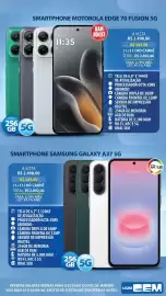 Folheto Lojas Cem Página 63: Smartphone motorola edge 70 fusion 5g €2.498,00, Smartphone samsung galaxy a57 5g €2.498,00