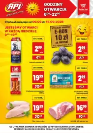 API MARKET gazetka tydzień 37 Strona 1: Masło extra OSM Hajnówka €2,99, Śliwki €2,99