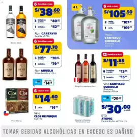 Catálogo Makro Página 20: Santiago Queirolo Pisco Acholado €105,50, Ron Cartavio €38,60