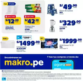 Catálogo Makro Página 25: Europea vaso 10 oz €12,20, Uthil plastico film con sierra €42,10