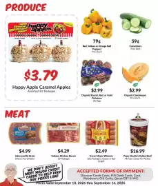 Woodman's weekly ad week 37 Page 2: Organic Reds Potatoes €2,99, Oscar Mayer Wieners €2,49