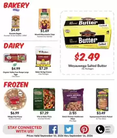 Woodman's weekly ad week 37 Page 4: Einstein Bagels €4,49, Hatch Kitchen Hashbrown Minis €5,00