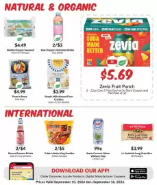 Woodman's weekly ad week 37 Page 8: GimMe Organic Seaweed €4,49, Simple Mills Almond Flour Crackers €3,99
