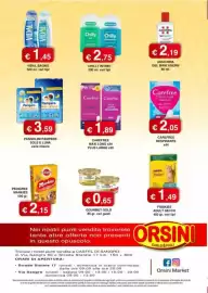 Volantino Orsini Market Pagina 12: Pannolini Pampers Sole e Luna €3,59, Carefree Maxi Long Plus Large €1,89
