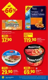 Lidl leták Strana 4: Nautica Norský uzený losos €119,90, Milbona Mascarpone €29,90