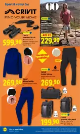 Lidl leták Strana 42: Crivit funkční kalhoty €269,90, Crivit trekkingové hole €229,90