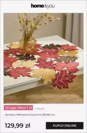 Home&You gazetka tydzień 37 Strona 4: Serweta haftowana Autumno 80x80 cm home & you €129,99