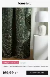 Home&You gazetka tydzień 37 Strona 7: Zasłona żakardowa Fernaso 140x250 cm z motywem liściastym home & you €169,99