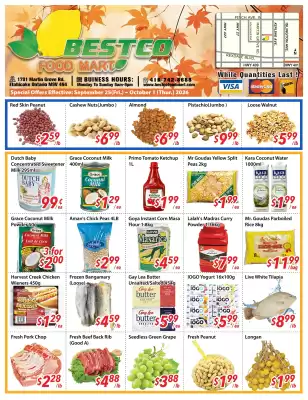 Bestco Food Mart (valid until 1-10)