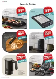 Kop & Kande tilbudsavis Side 6: Mælkeskummer €299,95, Kaffekværn €199,95