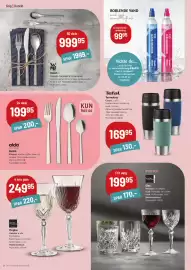 Kop & Kande tilbudsavis Side 8: Vinglas Melodia 4 stk €249,95, SodaStream CO2 kulsyreflaske (ombytning) €99,95