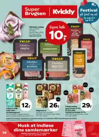 SuperBrugsen tilbudsavis Side 1: Pålækker pålæg (Tulip) €10,00, Cultura A38 kefir eller drikkeyoghurt €12,00