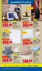 Lidl leták týden 38 Strana 11: LIVARNO Radiobudík €249,90, LIVARNO Polštář Polygiene €299,90