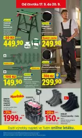 Lidl leták týden 38 Strana 23: QBRICK Pojízdný organizér na nářadí €1.999,00, PARKSIDE PRACOVNÍ KALHOTY S LACLEM €299,90