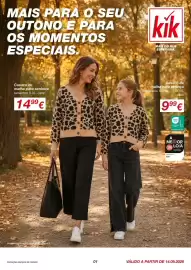 Folheto kik Página 1: Casaco de malha para senhora €14,99, Casaco de malha para criança €9,99