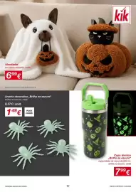 Folheto kik Página 11: Almofadas €6,99, Copo térmico brilha no escuro €7,99
