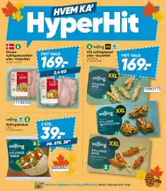 Bilka tilbudsavis uge 37 Side 3: XXL kyllingespyd eller -brystfilet €169,00, Salling Kyllingekebab €39,00