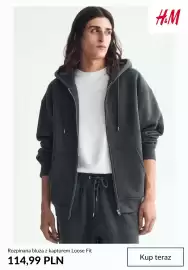 H&M gazetka tydzień 37 Strona 3: Rozpinana bluza z kapturem Loose Fit H & M €114,99