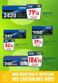 Catalogue Bureau Vallée page 2: Brother cartouche laser €39,99, Brother Cartouche laser TN-247 €86,90
