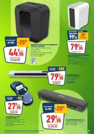 Catalogue Bureau Vallée page 6: Fellowes Destructeur de documents €44,90, Fellowes Plastifieuse Arc A3 €29,90
